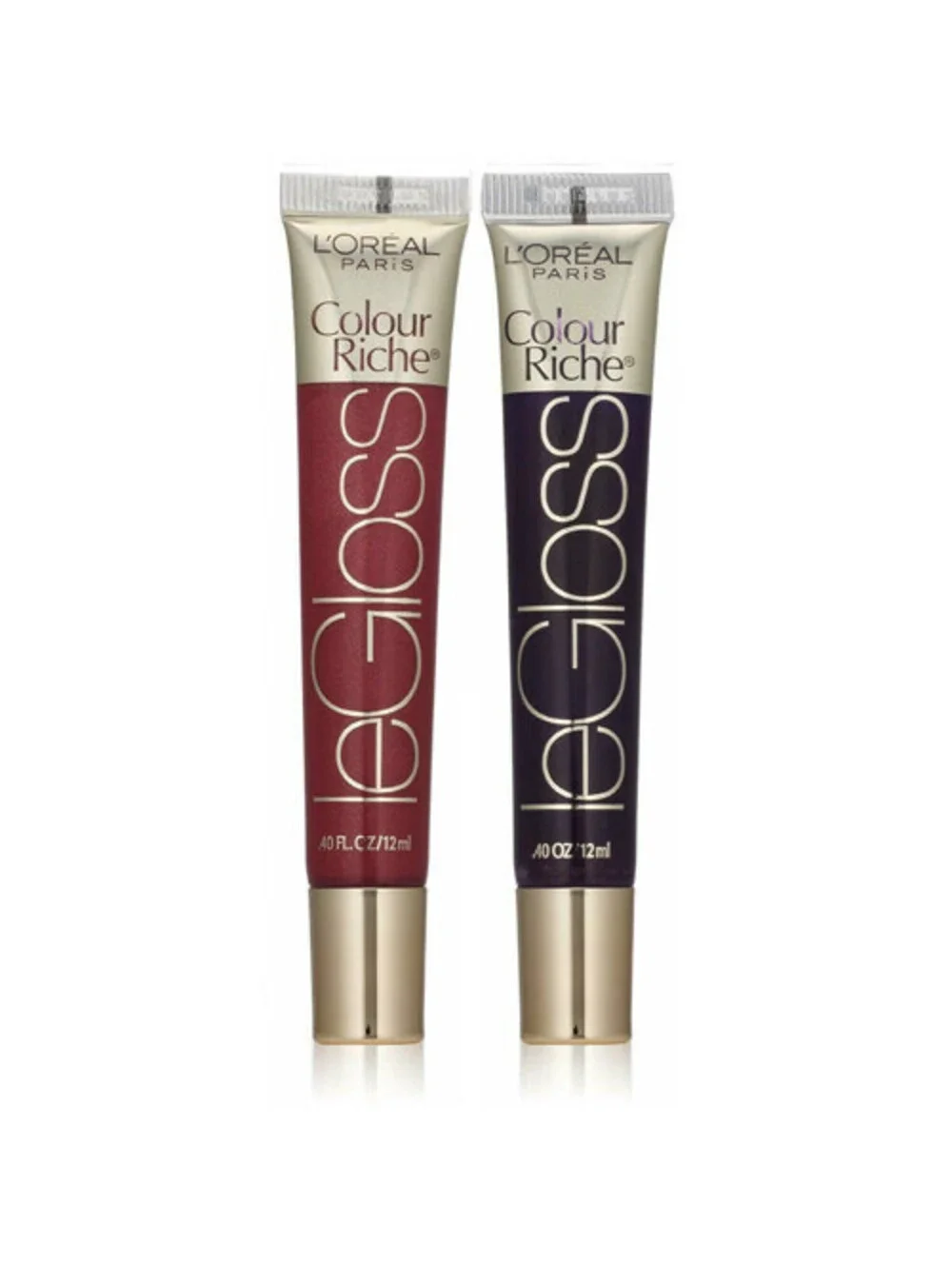 2Pack NEW L'Oreal Colour Riche Le Gloss 160 Violet Attitude 163 Plum Rush SEALED